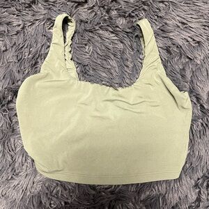 Aerie Olive Twist Back Crop Top